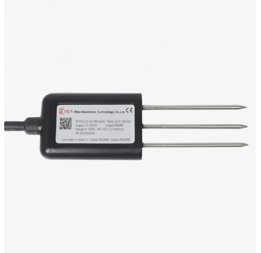 RK520-02 Soil Moisture Sensor, Temperature Probe& EC Sensor